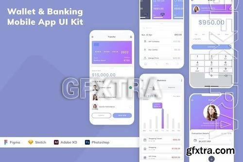 Wallet & Banking Mobile App UI Kit B3TV8E9