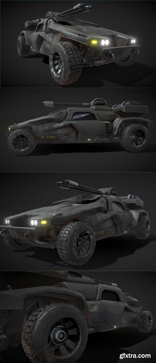 Predator LTA Military Vehicle 3D Model