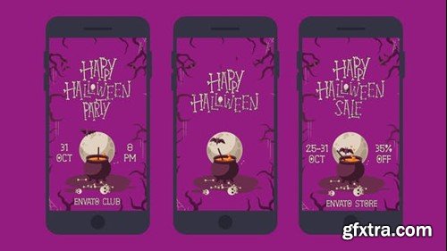 Videohive Happy Halloween Social Media Pack 3 in 1 39786543