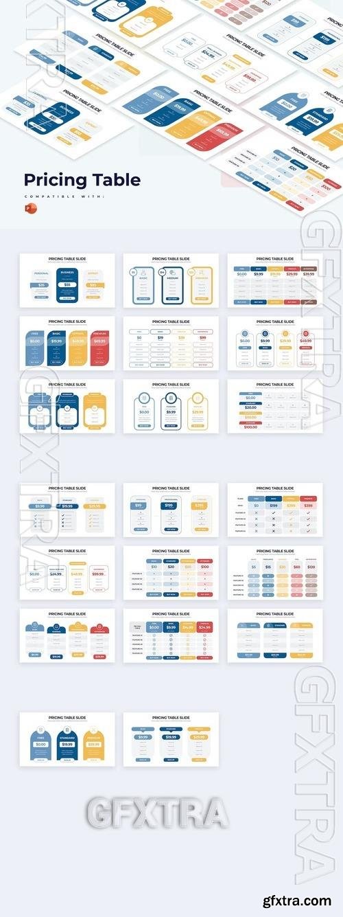 Pricing Table Slides PowerPoint Infographics URS7LYJ