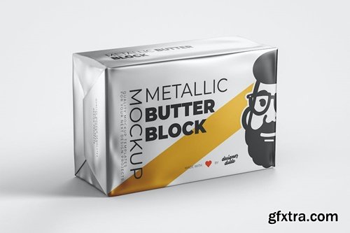 Butter Packaging Mockup Template 3XWCQQW