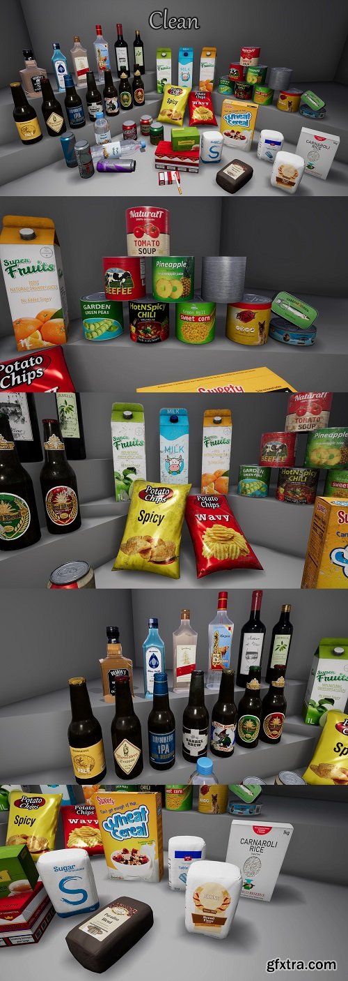 Unreal Engine - Supermarket Product - Food and Drinks - Part 1