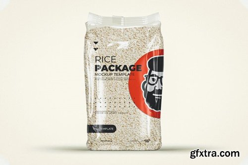 Rice Packaging Mockup Template 6W4XC2P