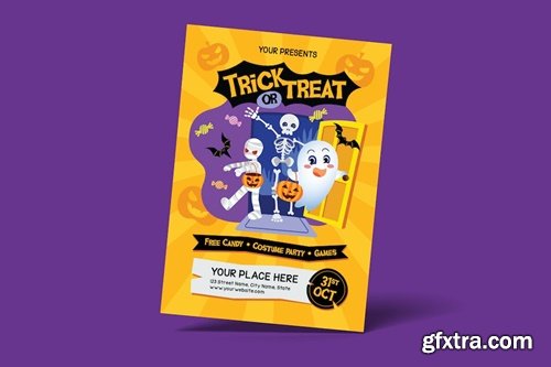 Halloween Party Flyer | Trick or Treat AABLWZX