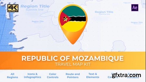 Videohive Mozambique Map - Republic of Mozambique Travel Map 39801197