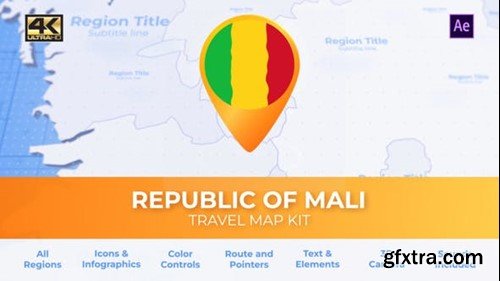 Videohive Mali Map - Republic of Mali Travel Map 39801159