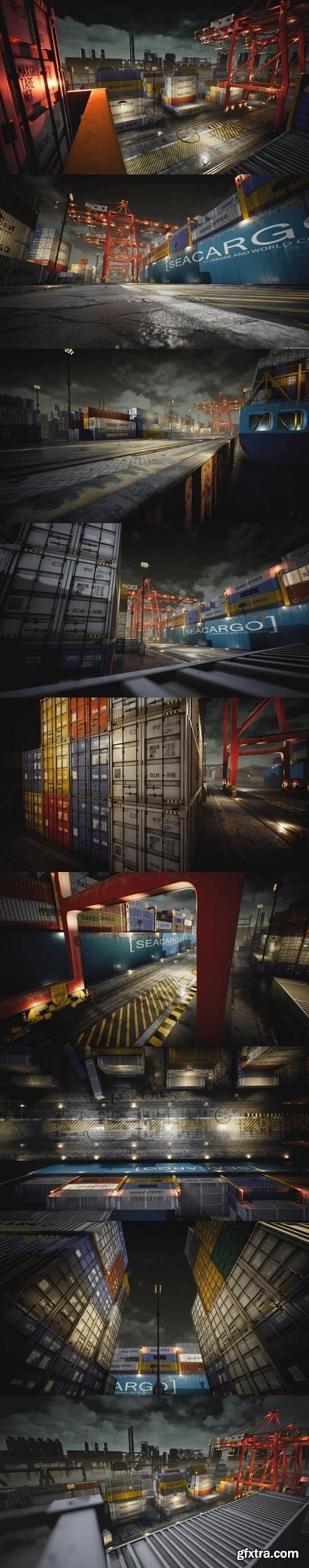 Unreal Engine – Container Yard Environment Set