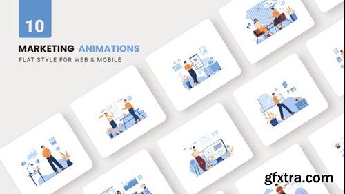 Videohive Digital Marketing Animations - Flat Concept 39880438