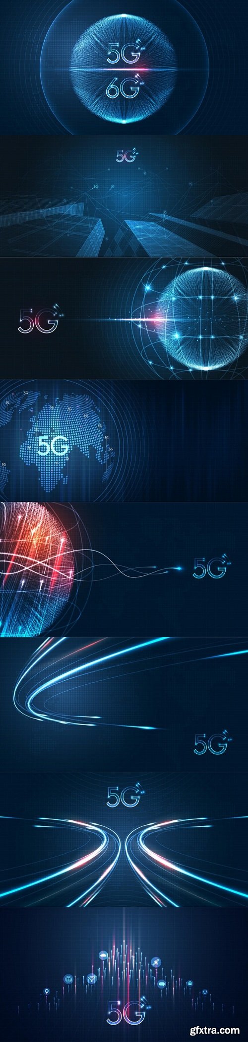 5g network digital hologram and internet wifi connection and internet of things background