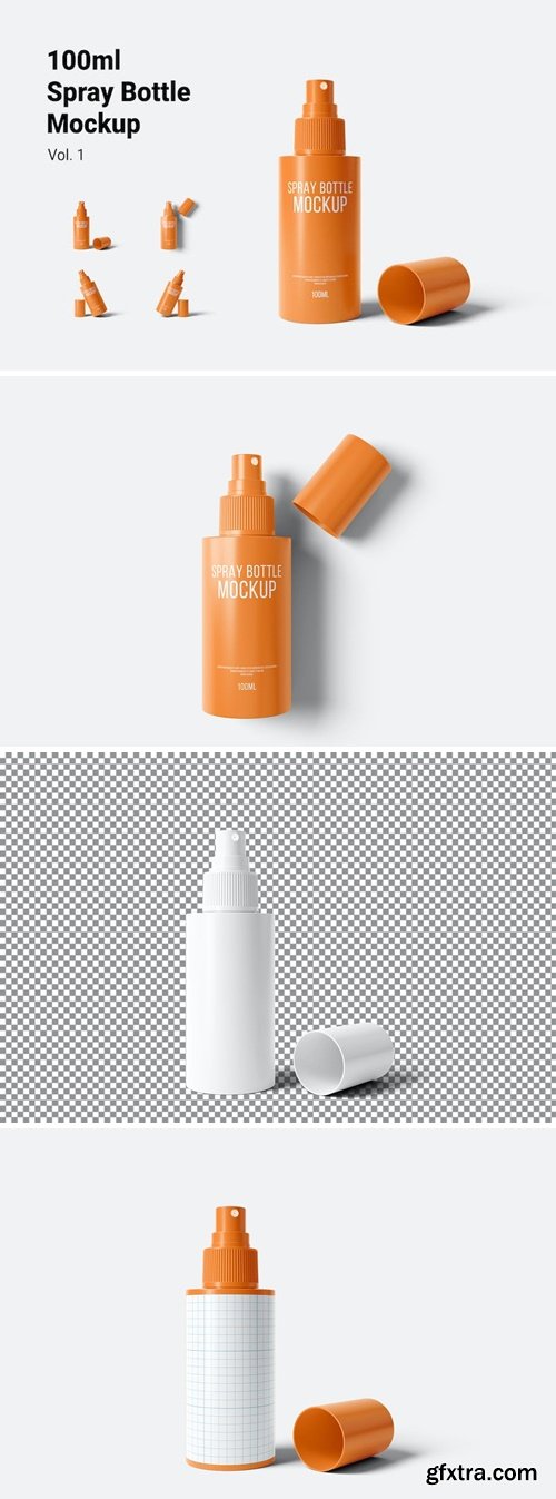 100ml Spray Bottle Mockup Vol.1 4W7BX6Z