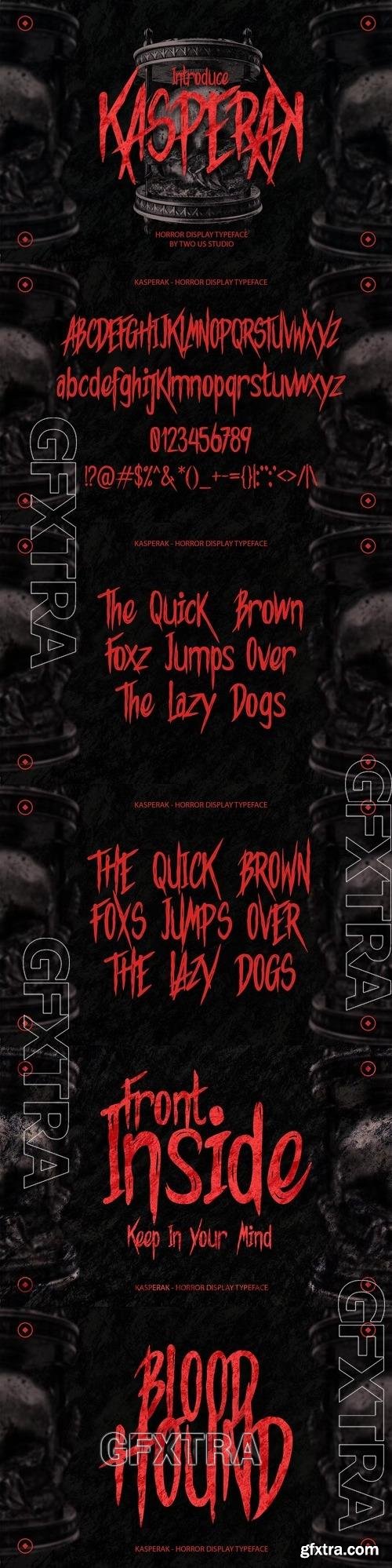 Kasperak - Horror Display Typeface Font