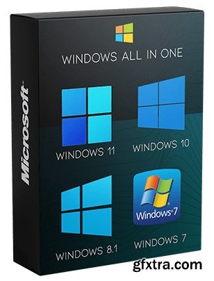 Windows All (7, 8.1, 10, 11) All Editions With Updates AIO 49in1