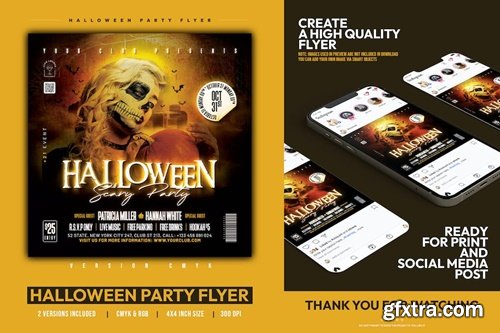 Halloween Party Flyer NA8QLRB