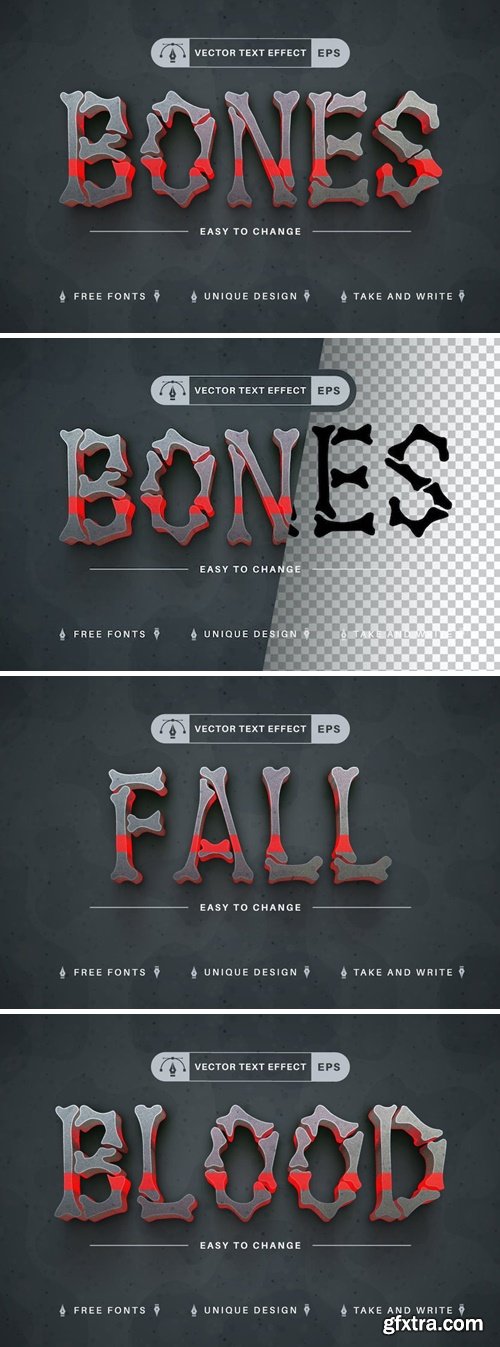 Red Bones - Editable Text Effect, Font Style AW6RZWU