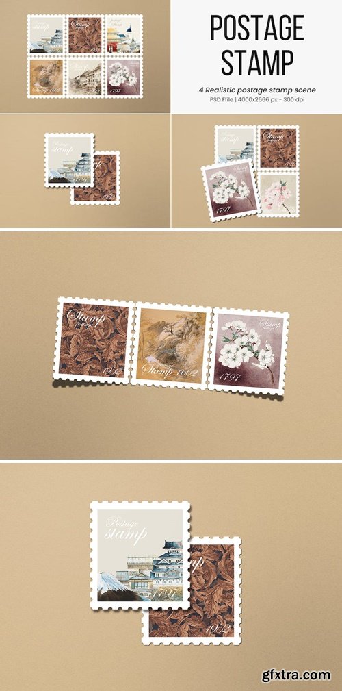 Postage Stamp Mockup UKNP8WV