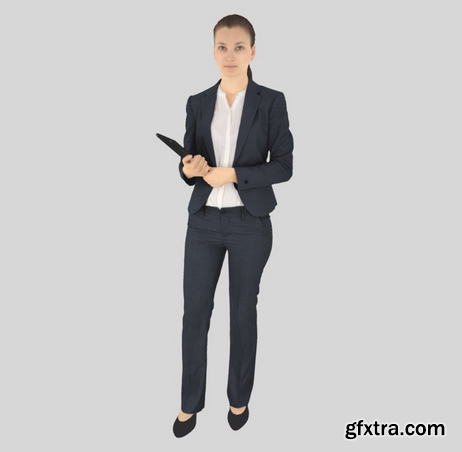 Business Woman Standing 3D Model