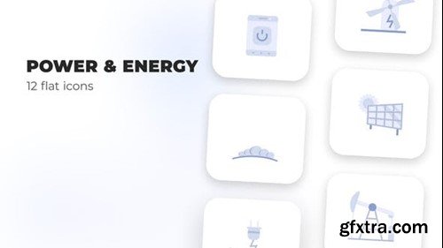 Videohive Power & Energy - Flat Icons 39986610