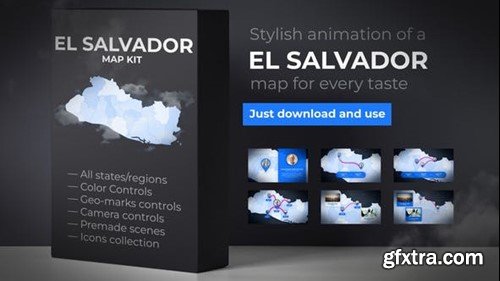 Videohive El Salvador Map - Republic of El Salvador Map Kit 39886400