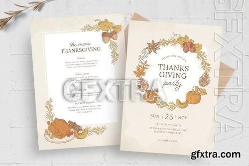 Thanksgiving Flyer Invitation T7C22UJ