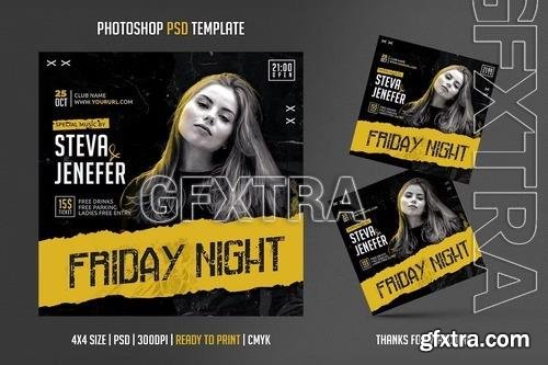 Friday Night Party Flyer UTAJX3P