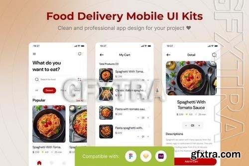 Food Delivery Mobile UI Kits Template 9TLVHJN