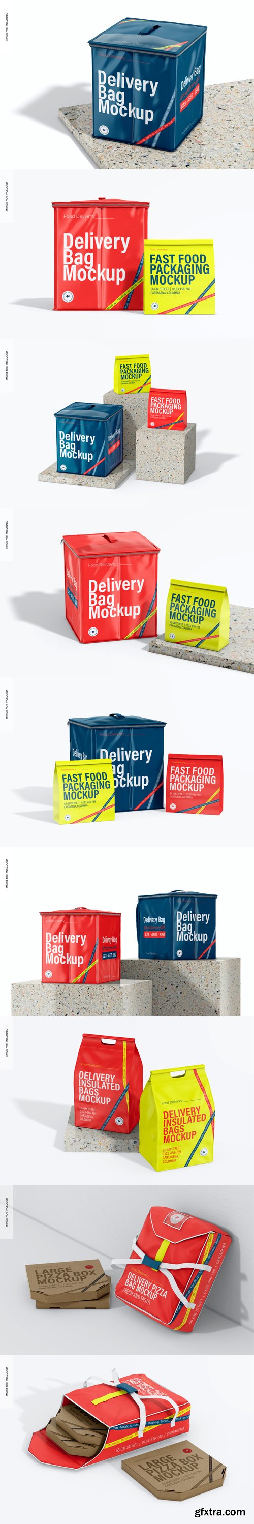Delivery bags mockup