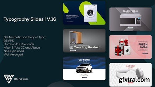 Videohive Typography - Product Promo Slides V.16 40102398