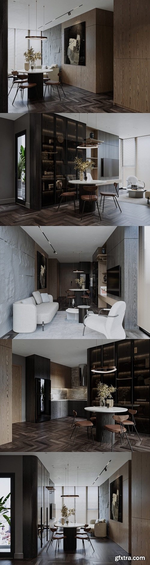 Living Room – Kitchen Interior By Hoang Hai Anh