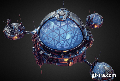 Starfall Tactics — Science station 3D Model