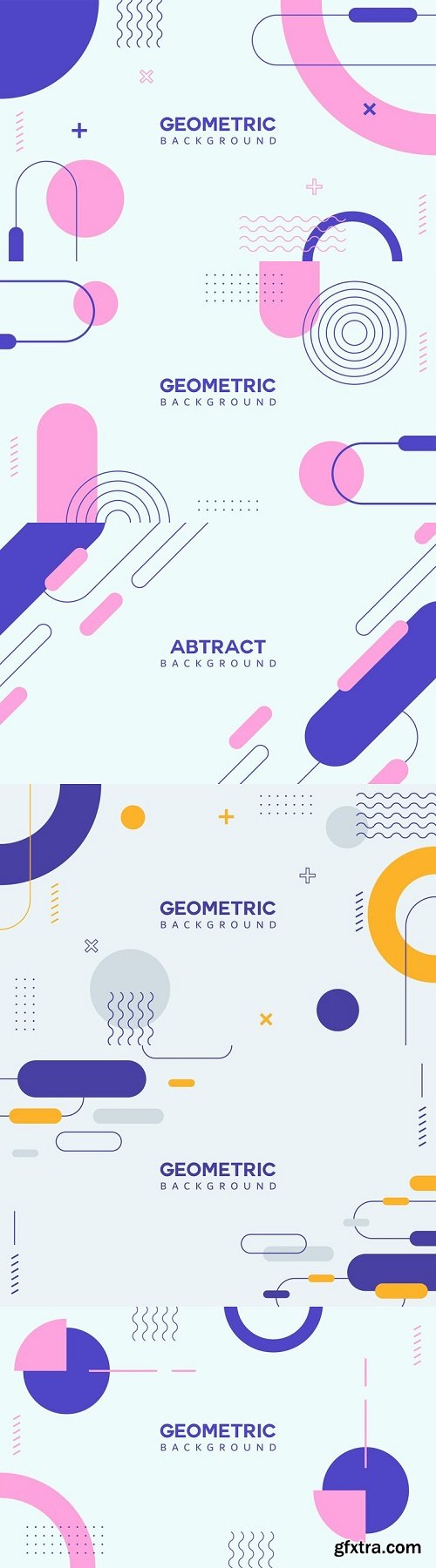 Geometric abstract background in minimal style