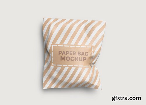 Craft festival gift paper bag mockup