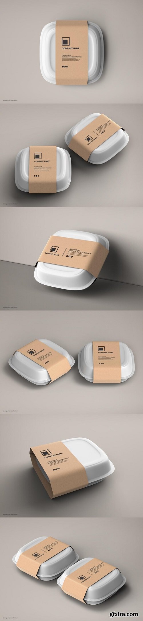 Food box eco packaging mockup