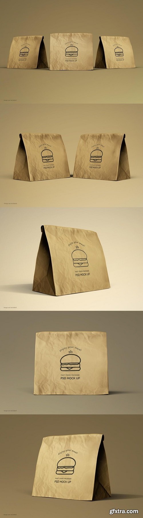 Logo on fast food package mockup