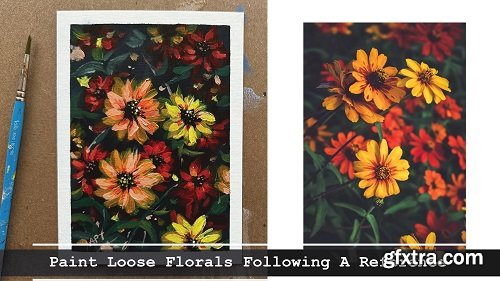 Acrylic Flower Painting - Learn To Paint Loose Florals (fall edition)