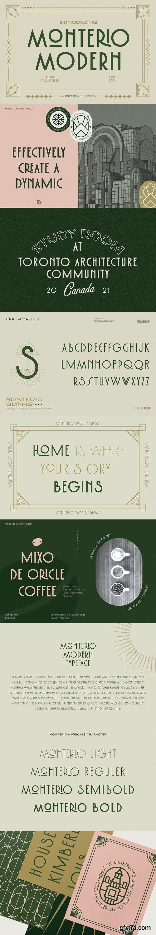 Monterio - Modern Art Deco Typeface