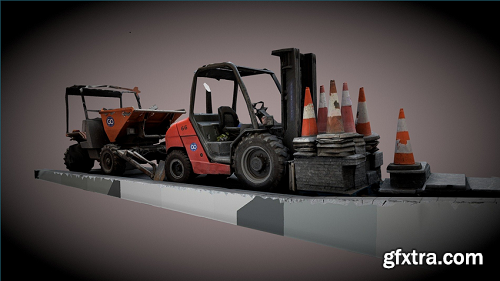Fork lift and tipper scan 3D Model