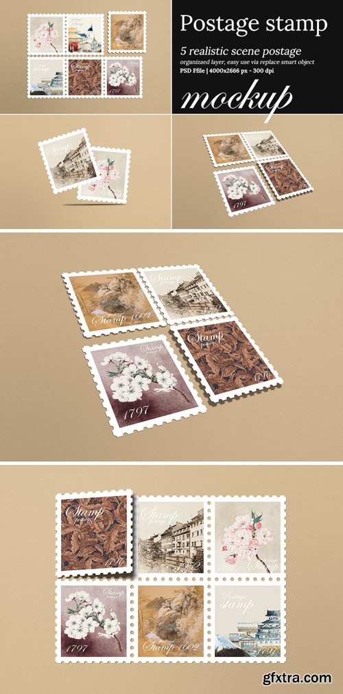 Postage Stamp Mockups 8L9D2GS