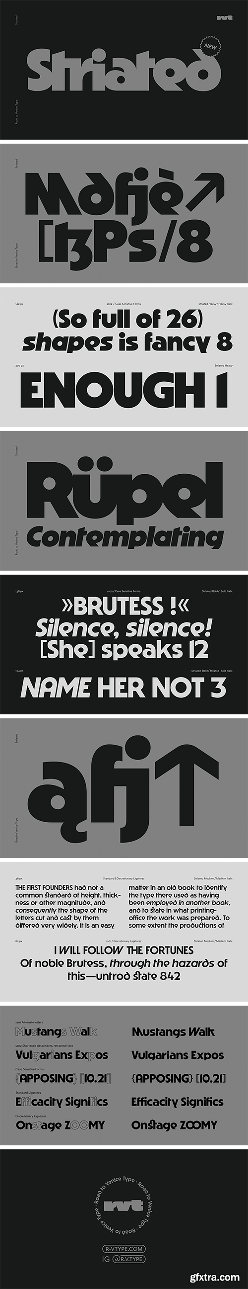 Striated Font Family
