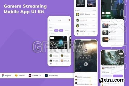 Gamers Streaming Mobile App UI Kit 3G4KBVS