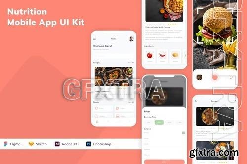 Nutrition Mobile App UI Kit QGKB7WE