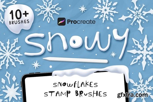 Snowy Procreate Stamp Brushes 8M8M8CQ