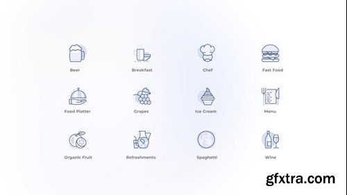 Videohive Restaurant and Food - User Interface Icons 40109981