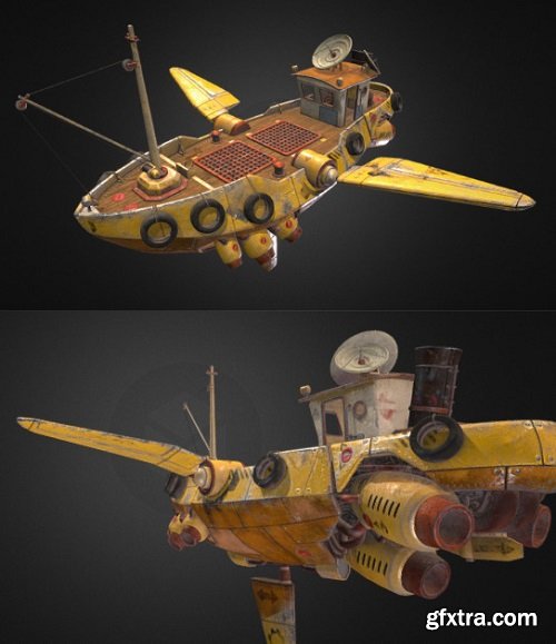 Flying ship 3D Model
