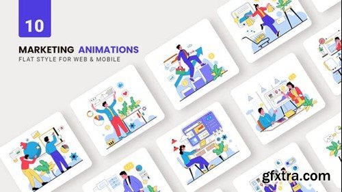 Videohive Digital Marketing Animations - Flat Concept 40149986
