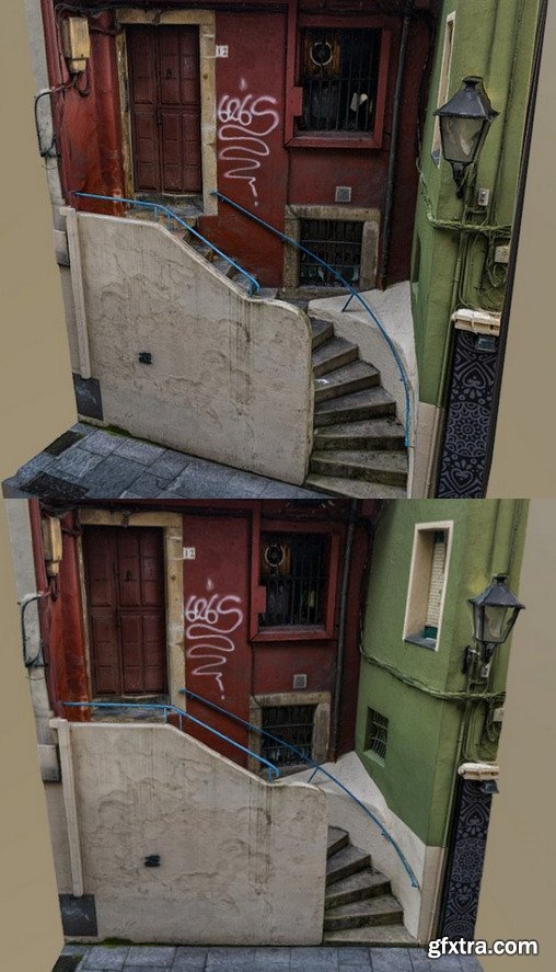 Stair house entrance photogrammetry scan 3D Model