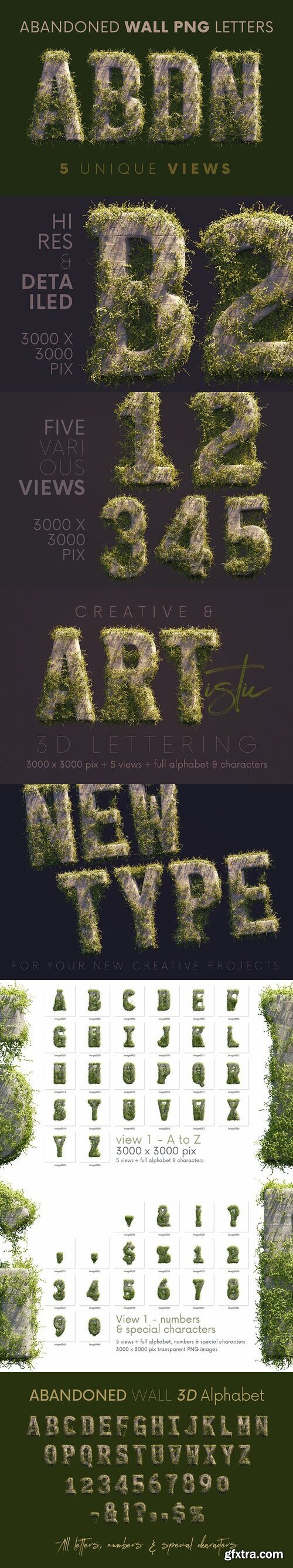 CreativeMarket - Abandoned Wall - 3D Lettering 10242107
