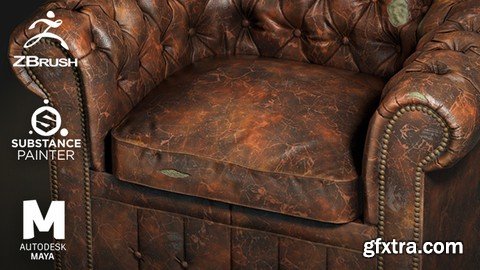 Chesterfield Sofa Video Game Asset Prop Modeling Texturing