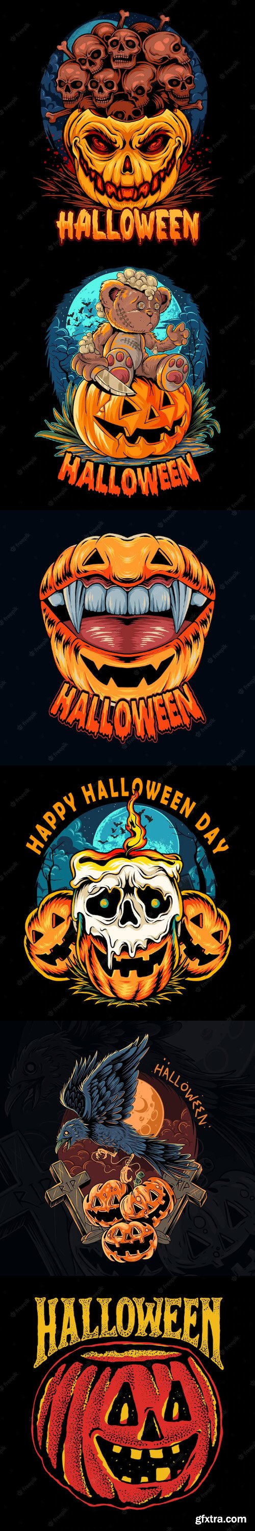 Pumpkin halloween illustration