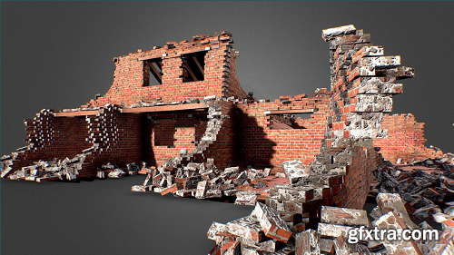 Ruins asset pack + example 3D Model