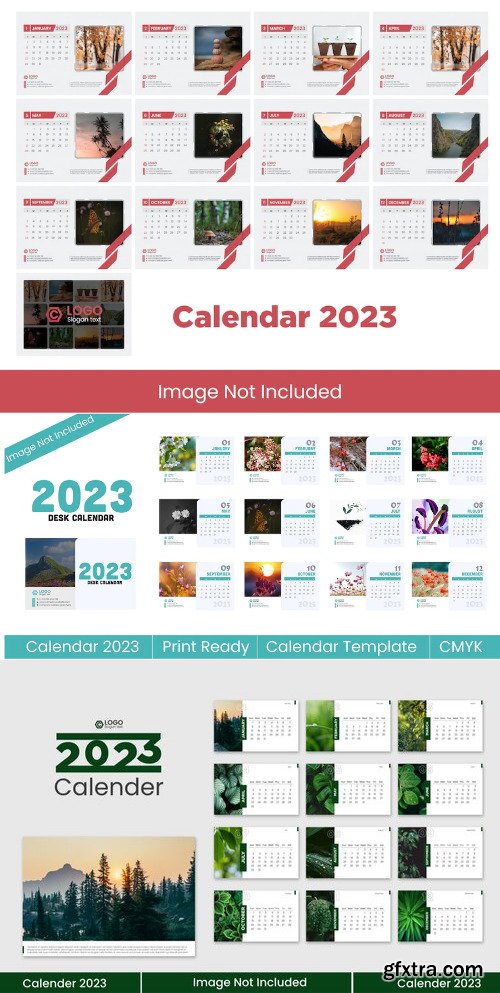 Desk calendar 2023 desktop planner clean style minimal print ready week start sunday template